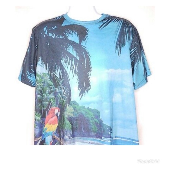 CaribbeanPrint Moisture Wicking T-Shirt Tropical - Picture 6 of 6